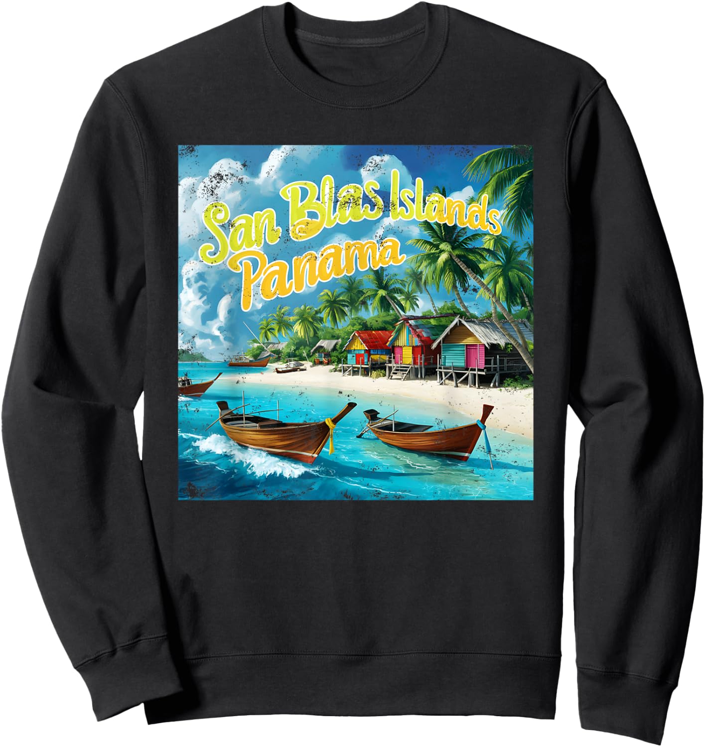 San Blas Islands, Panama Sweatshirt - Sweatshirt | Black