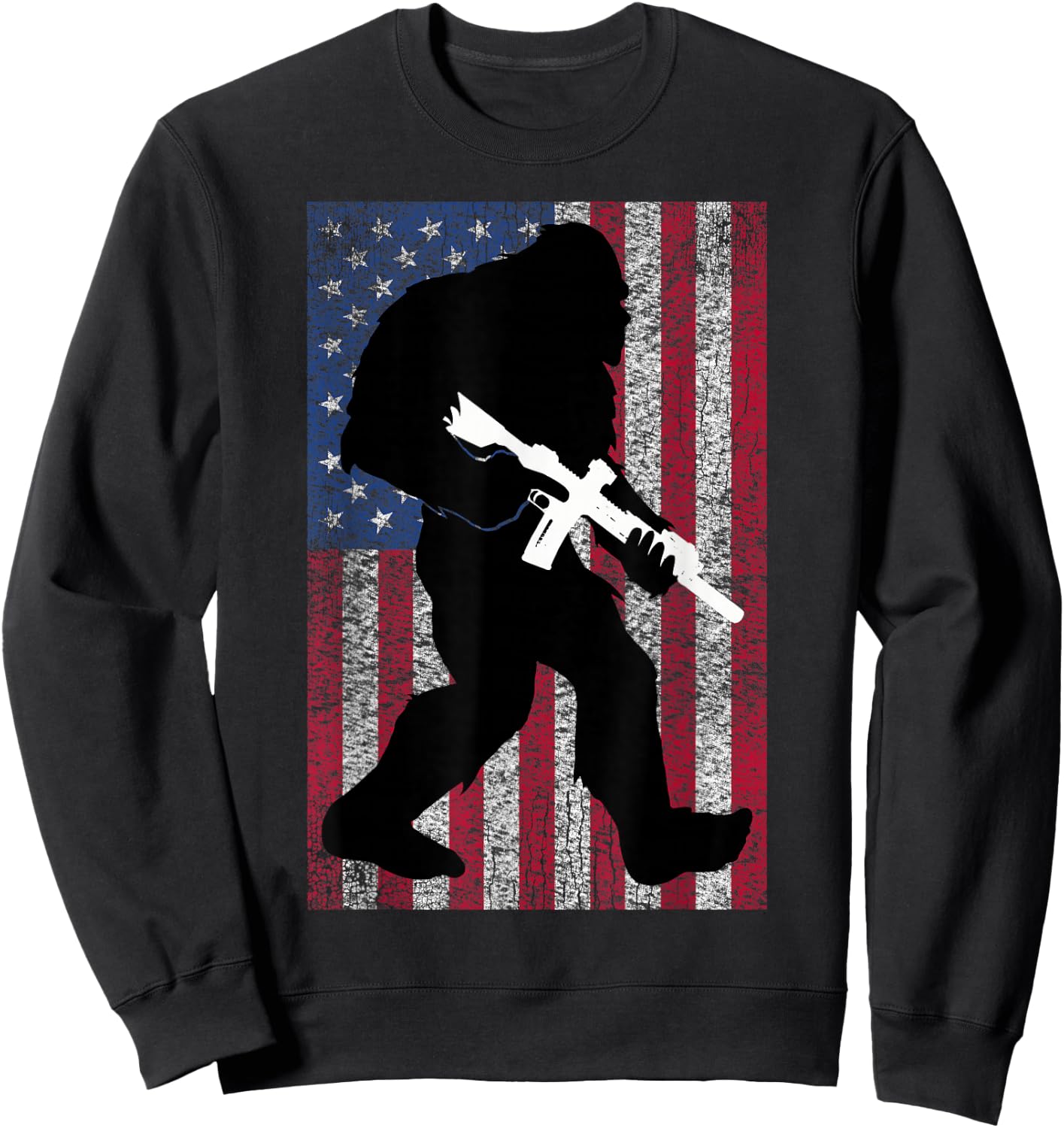 Bigfoot 2nd Amendment Right to Bear Arms Gift Gun Owner Sweatshirt - Sweatshirt | Black