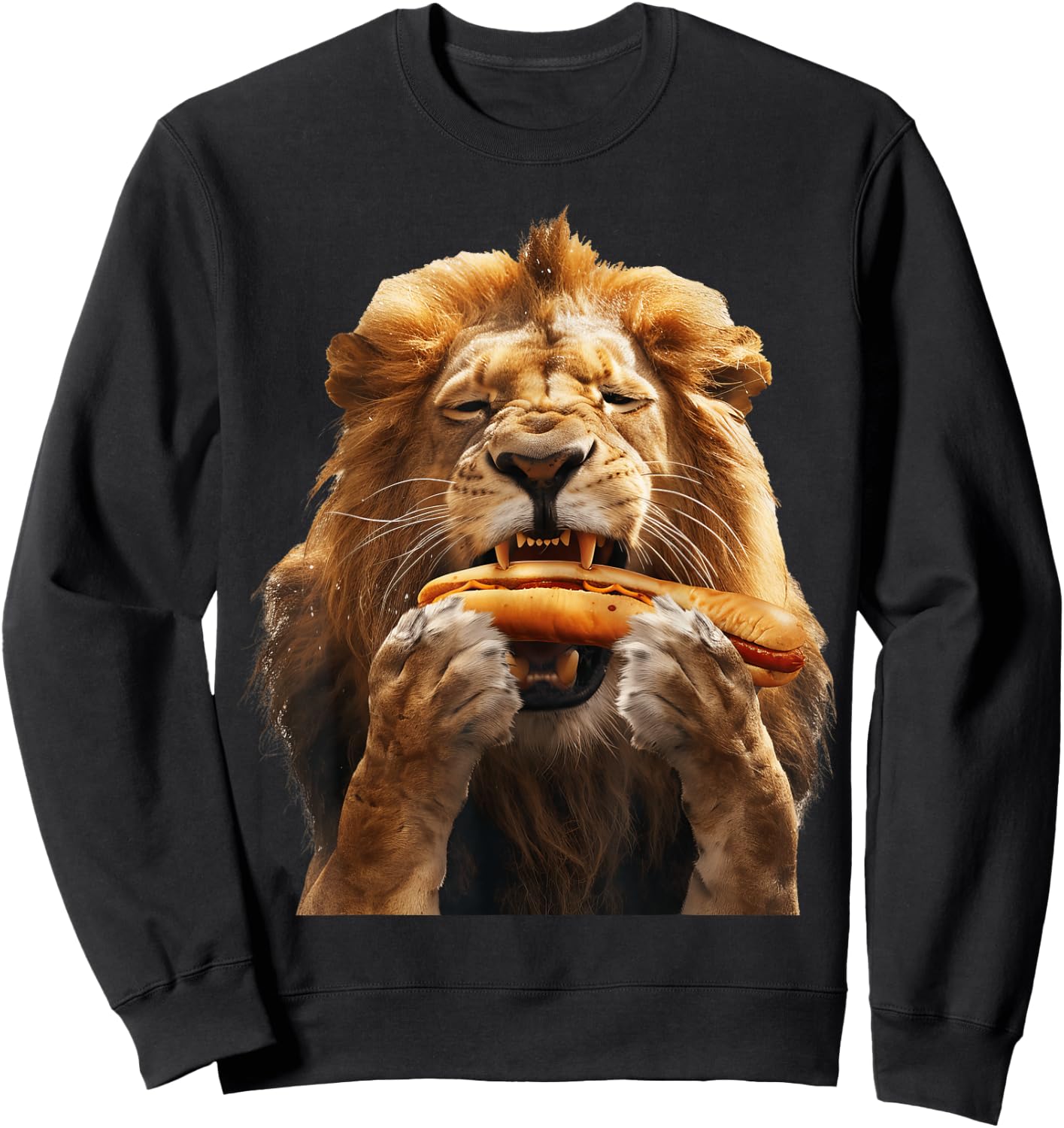 Lion Hotdog Sweatshirt - Sweatshirt | Black