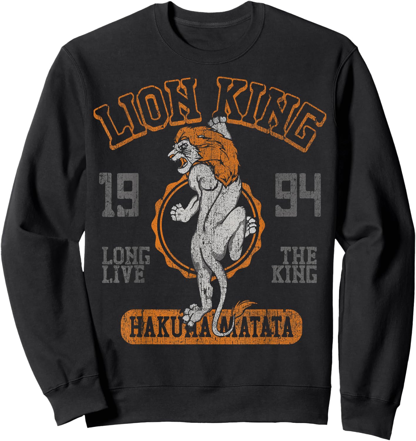Disney Lion King Simba Varsity 1994 Poster Graphic Sweatshirt - Sweatshirt | Black