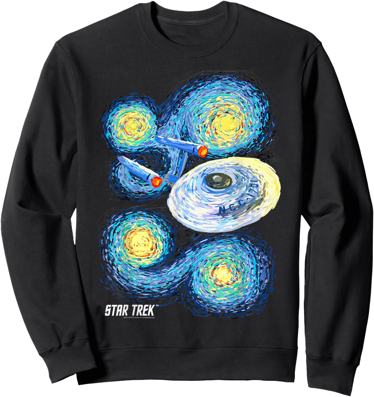 Star Trek Original Series Starry Night Paint Sweatshirt - Sweatshirt | Black