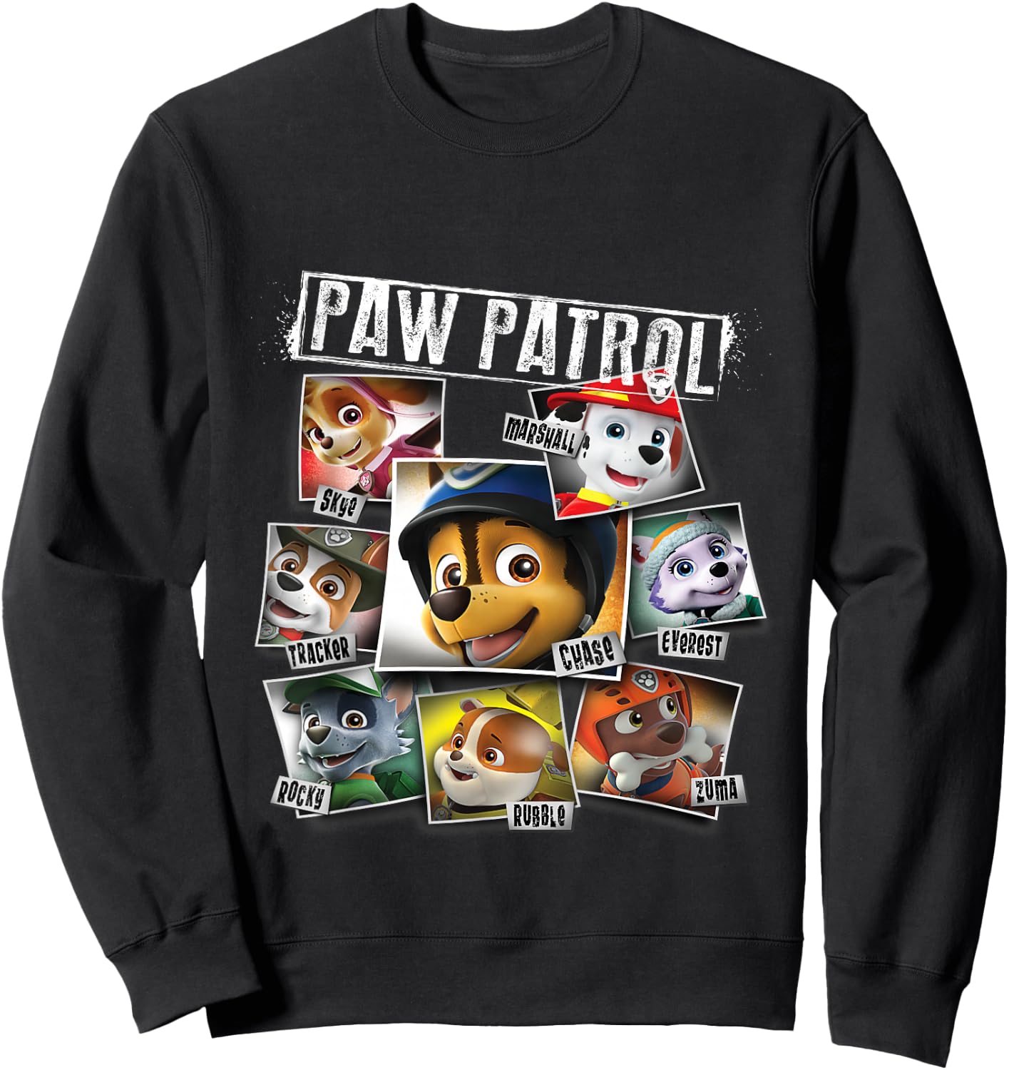 PAW Patrol Pictures Collage All Characters Sweatshirt - Sweatshirt | Black