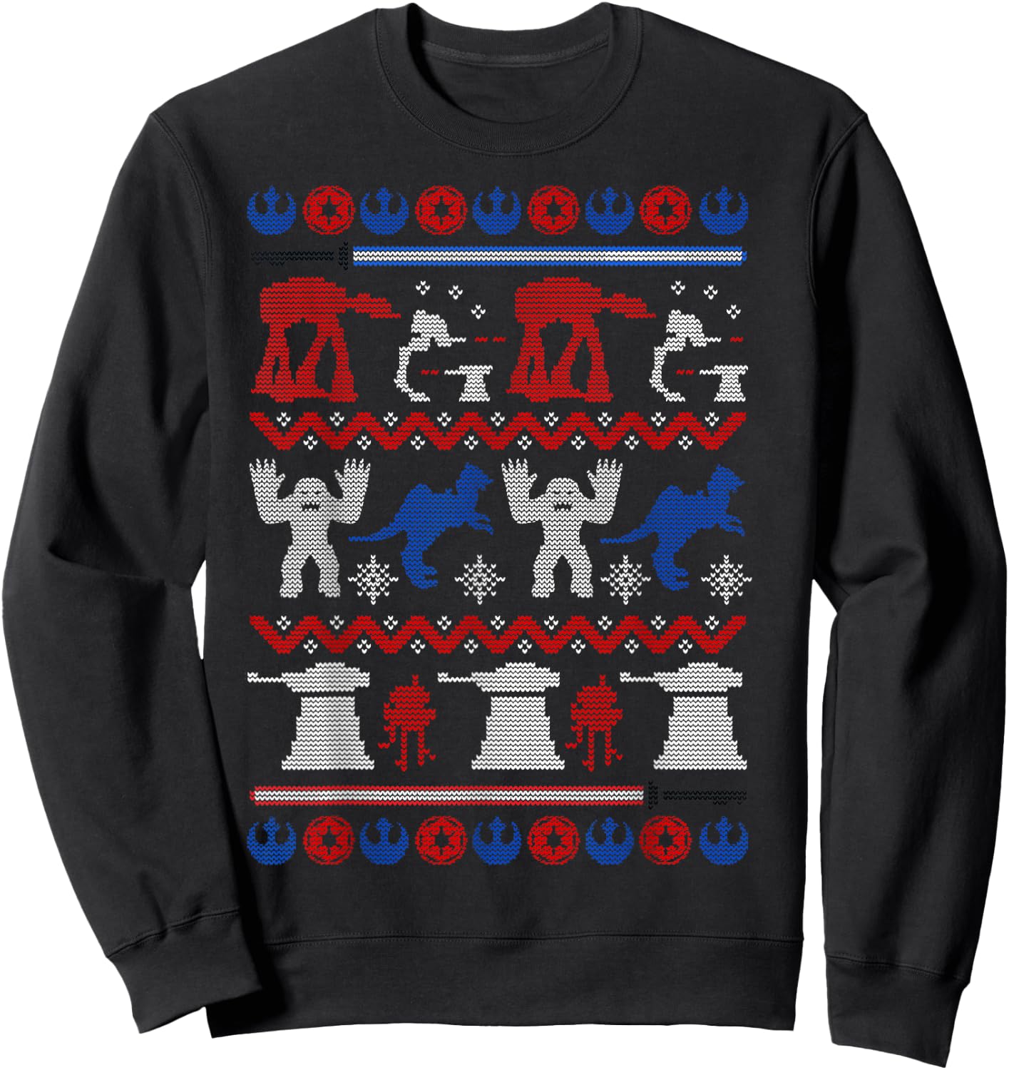 Star Wars Hoth Battle Ugly Christmas Sweater Graphic Sweatshirt - Sweatshirt | Black