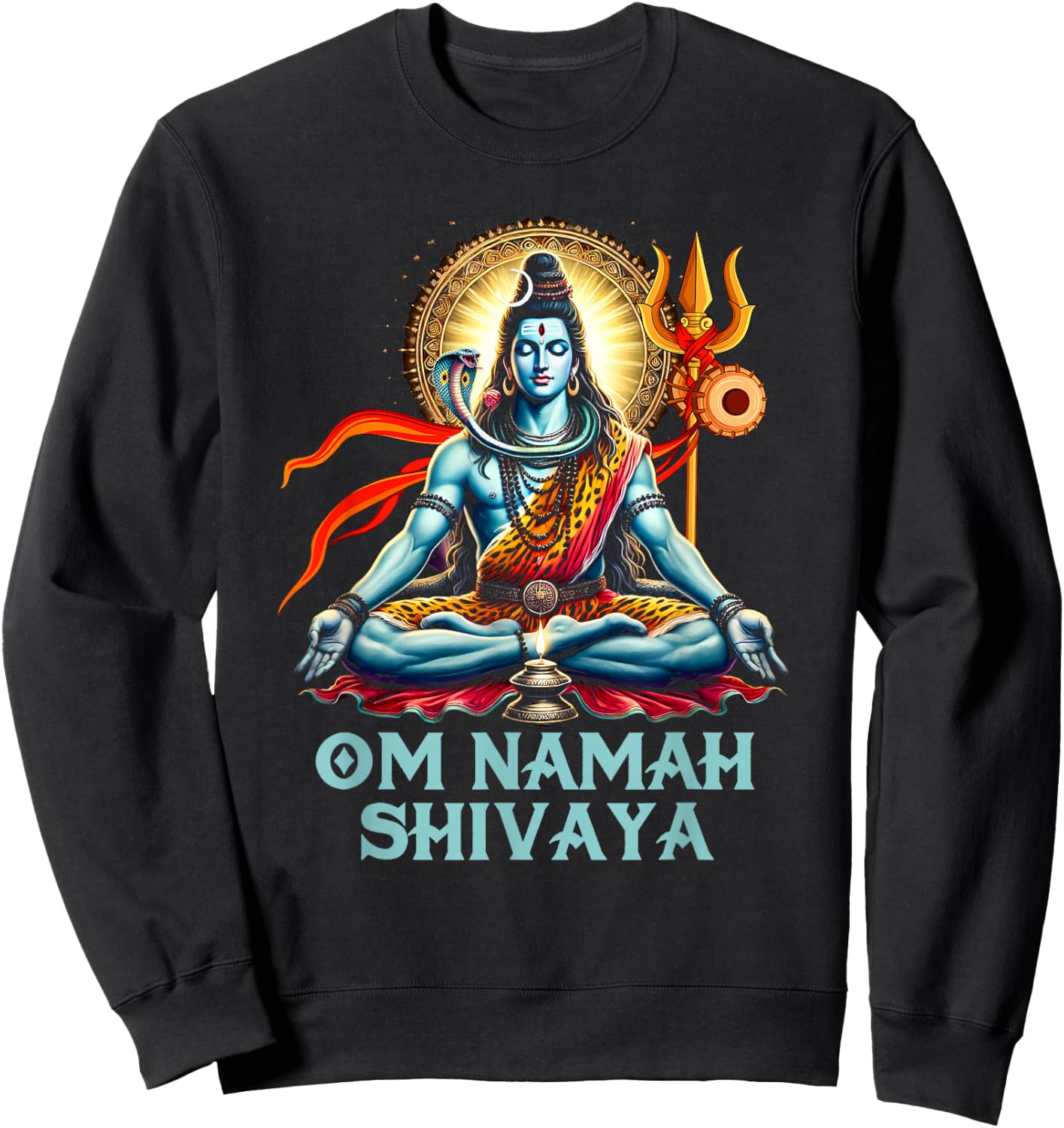 Shiva Hindu God Yoga Meditation Spiritual Om Namah Shivaya Sweatshirt - Sweatshirt | Black