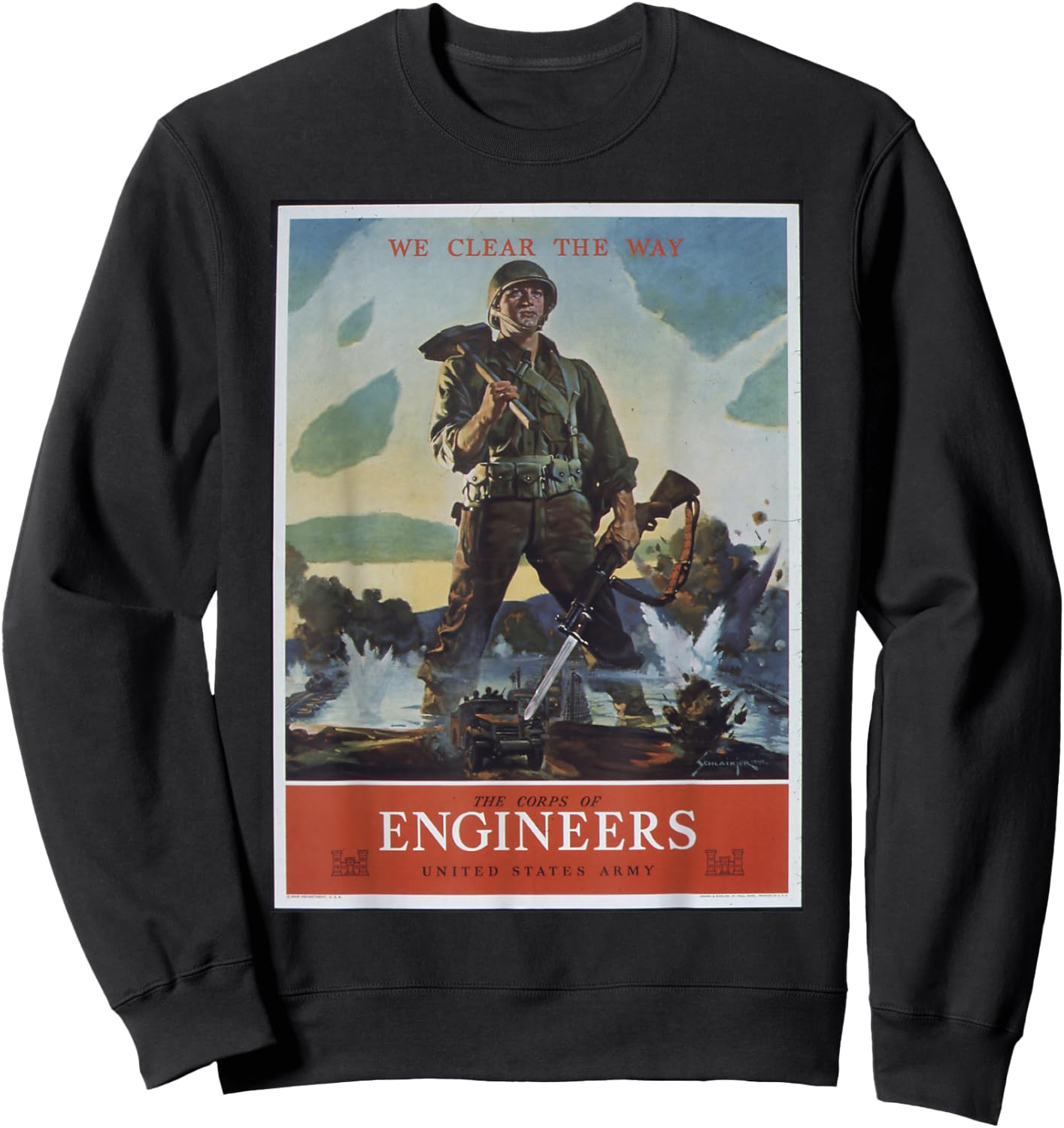 US Army Corps of Engineers Sweatshirt - Sweatshirt | Black