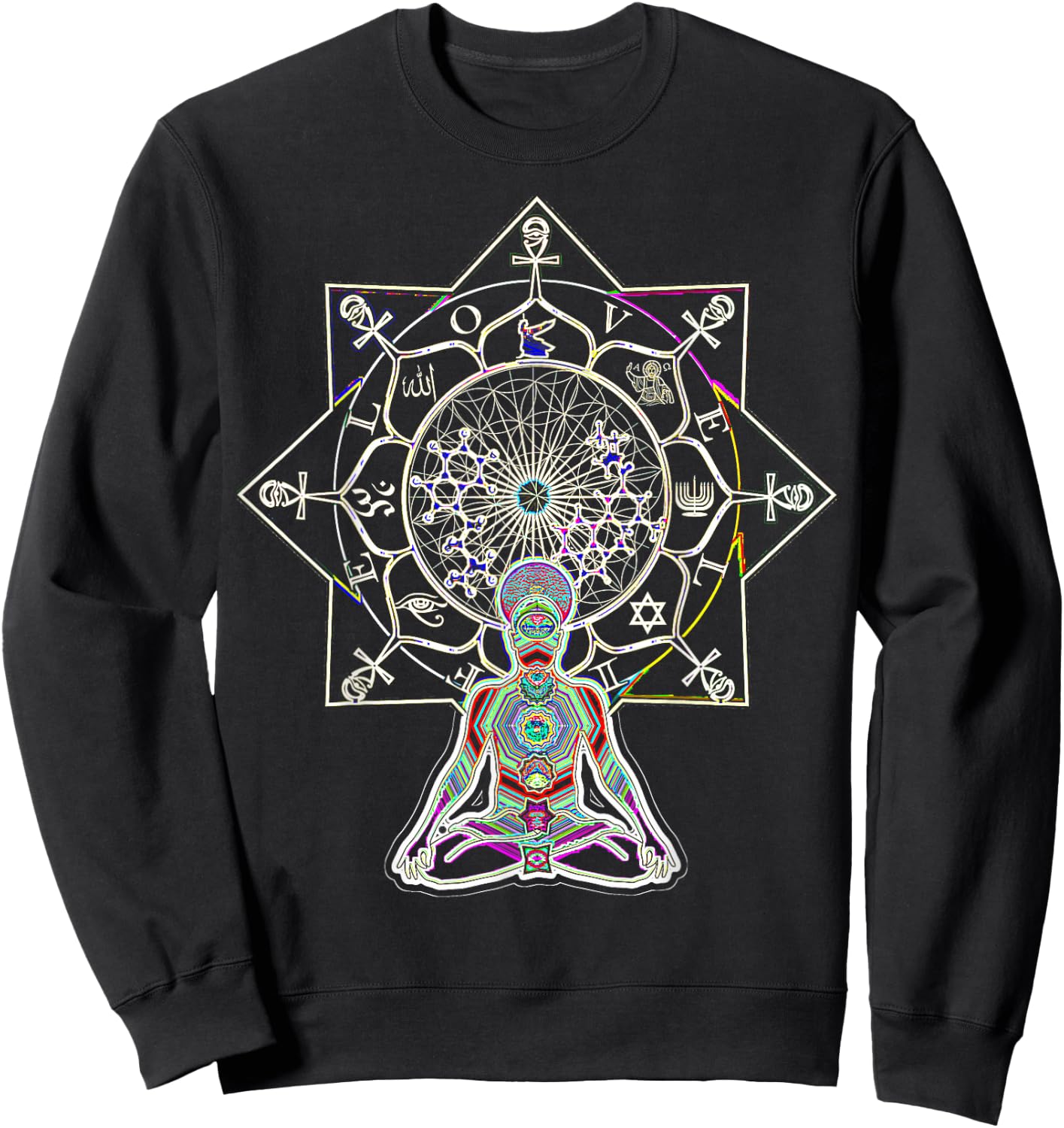 Awakening Psychedelic Inspiration Sweatshirt - Sweatshirt | Black