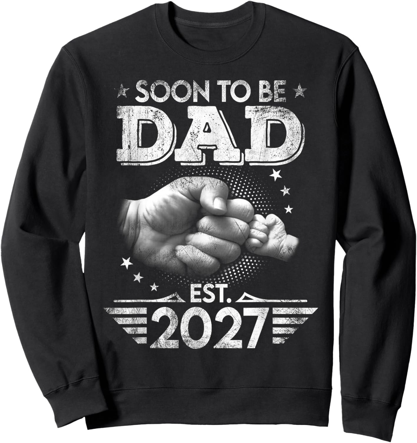 Dad est 2027 Loading Future New Daddy Sweatshirt - Sweatshirt | Black