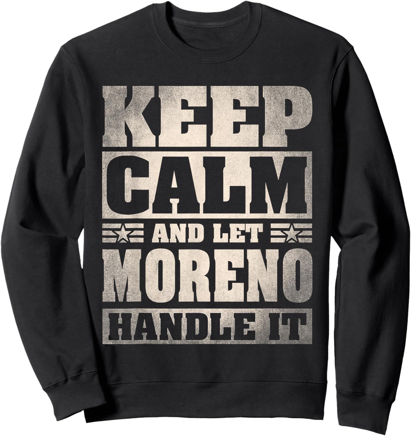 Moreno Name Shirt Personalized Moreno Last Name Sweatshirt - Sweatshirt | Black