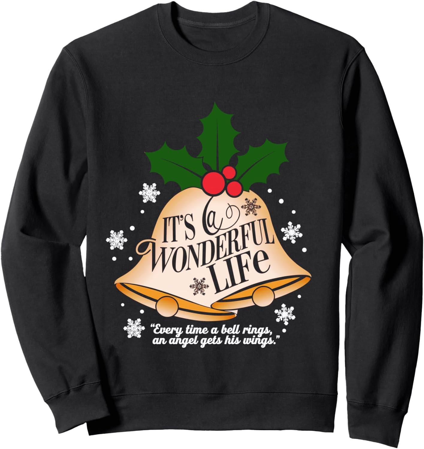 It's a Wonderful Life Everytime A Bell Rings Christmas Movie Sweatshirt - Sweatshirt | Black