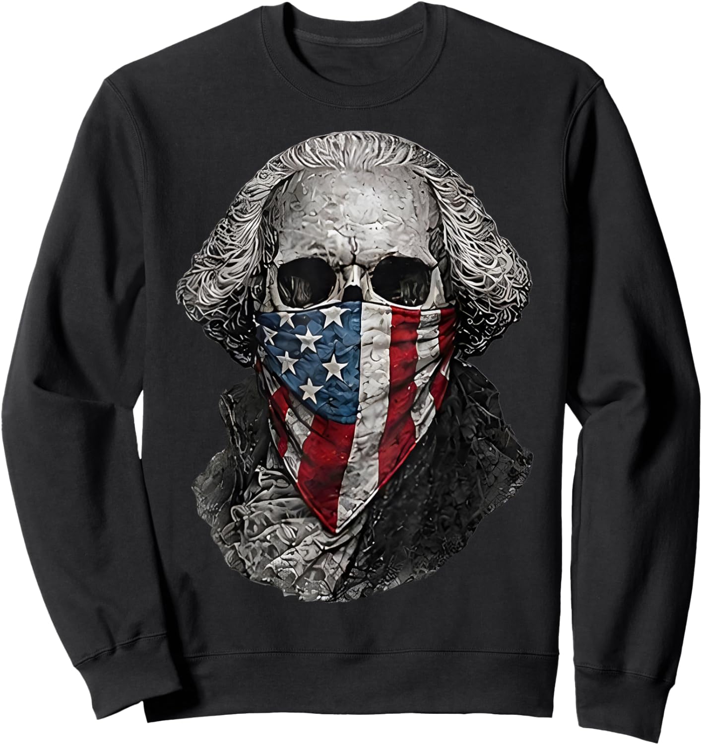 USA Flag Sweatshirt - Sweatshirt | Black