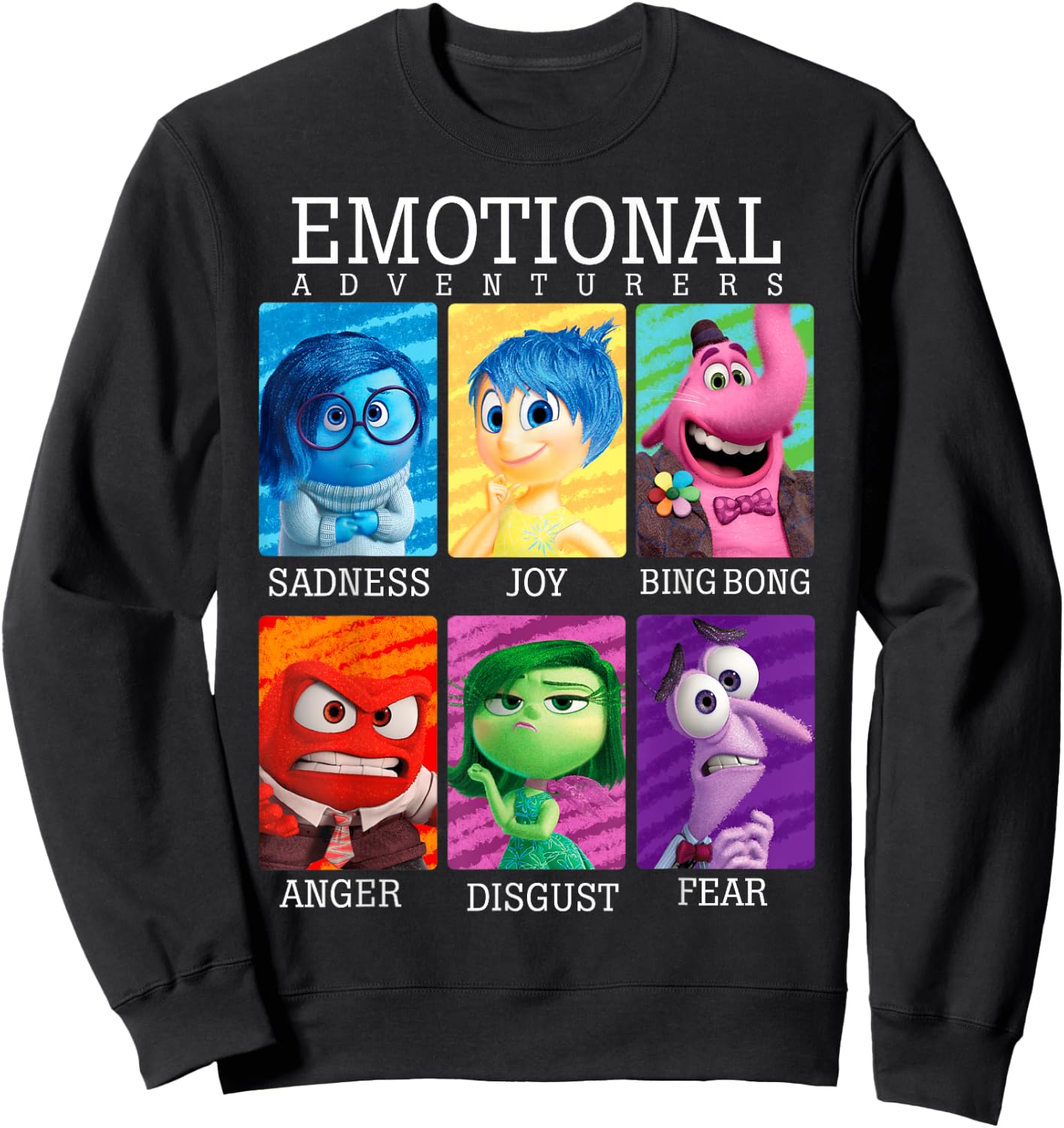 Disney Pixar Inside Out Emotions Yearbook Group Sweatshirt - Sweatshirt | Black