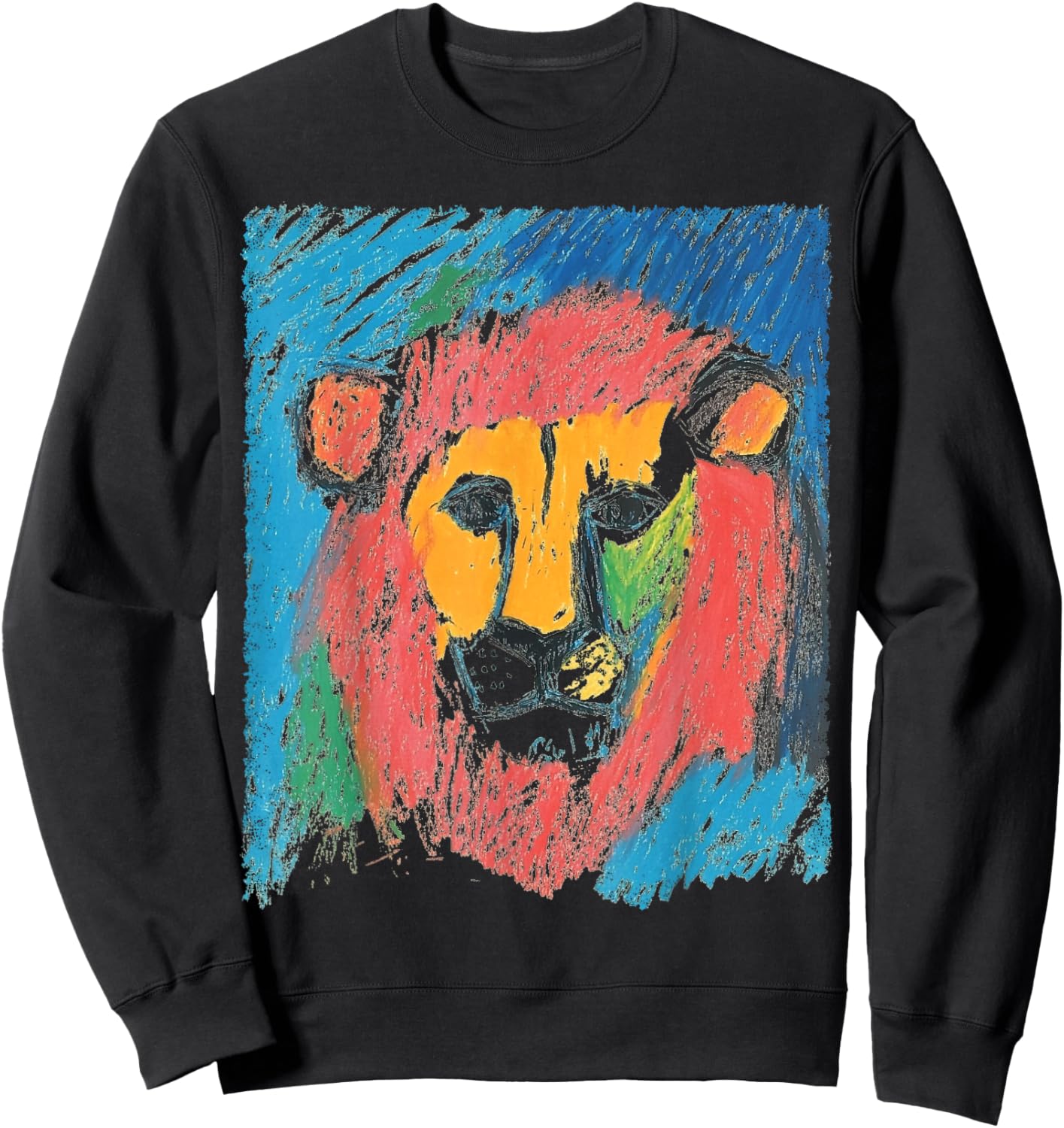 Pop Art Lion Kids Sweatshirt - Sweatshirt | Black