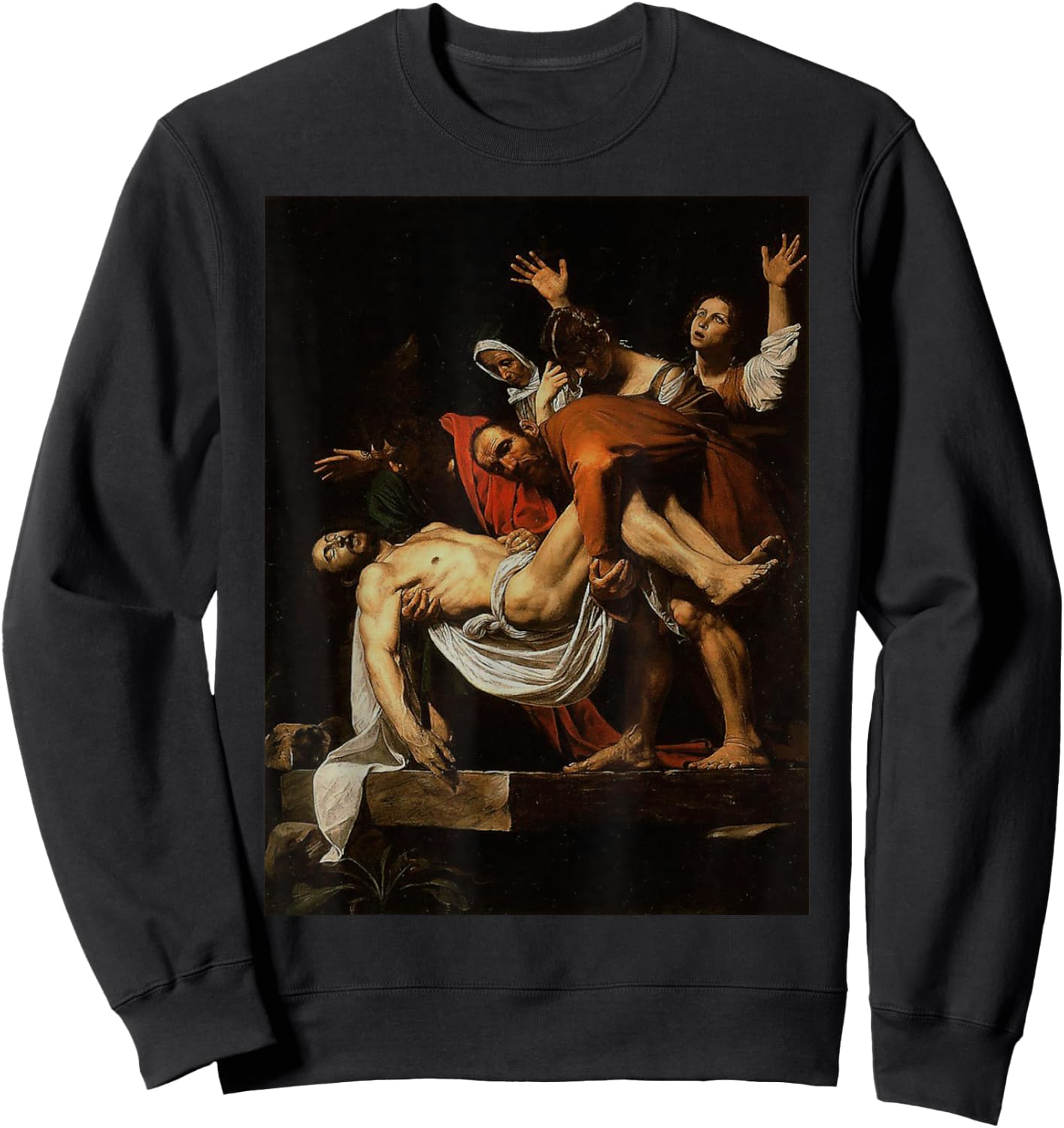 Caravaggio's The Entombment of Christ Sweatshirt - Sweatshirt | Black