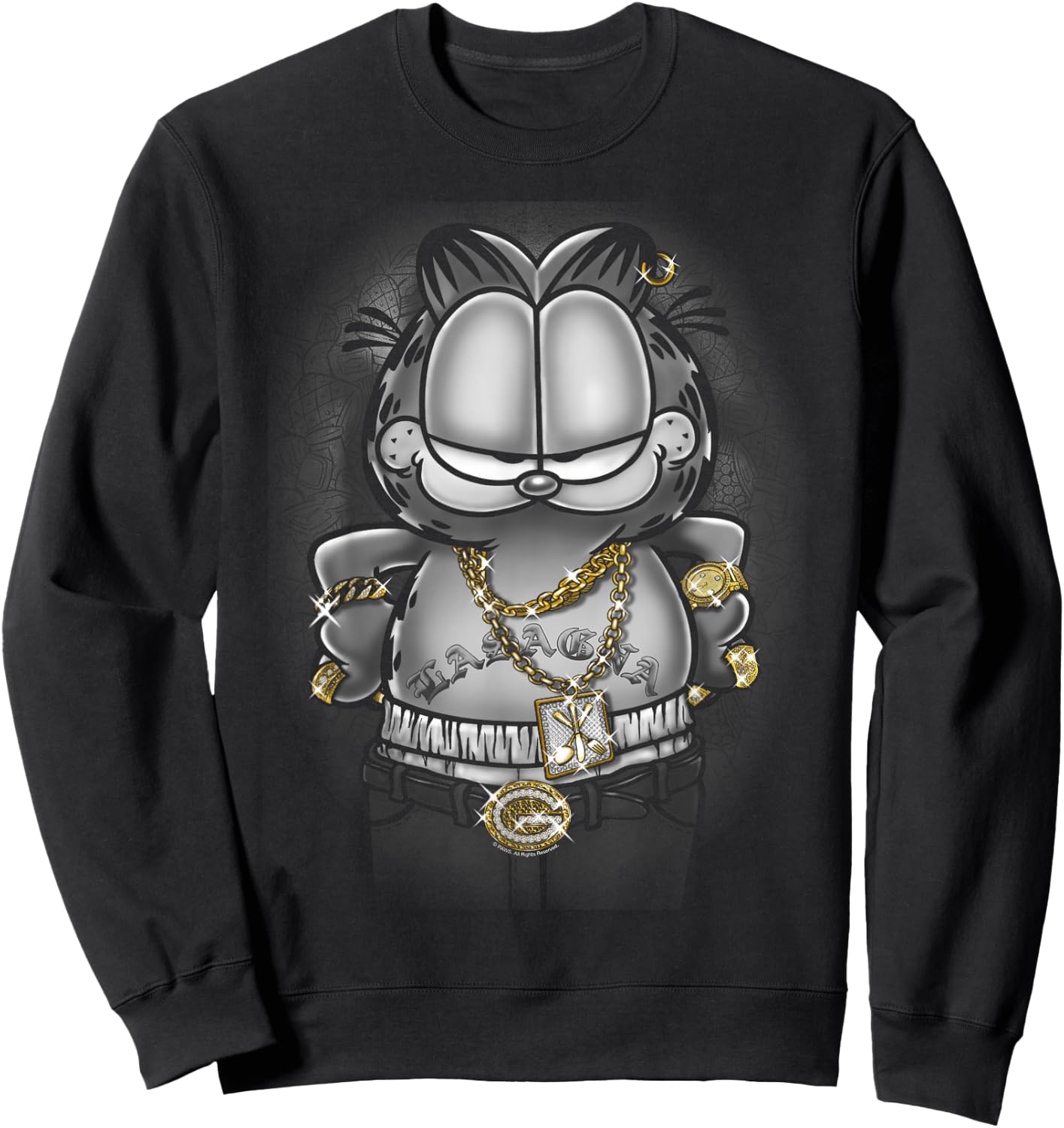 Garfield Lasagna for Life Sweatshirt - Sweatshirt | Black
