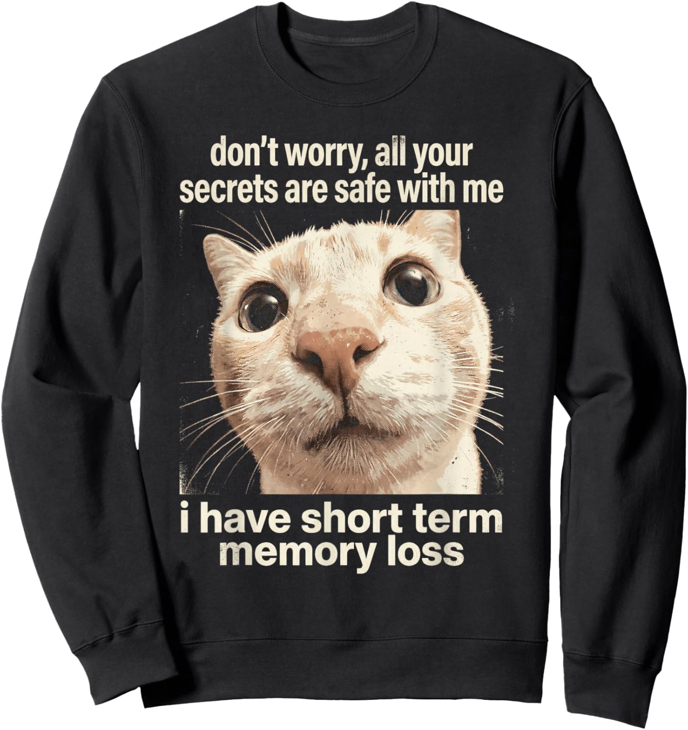Safe Bad Memory Humor Sweatshirt - Sweatshirt | Black