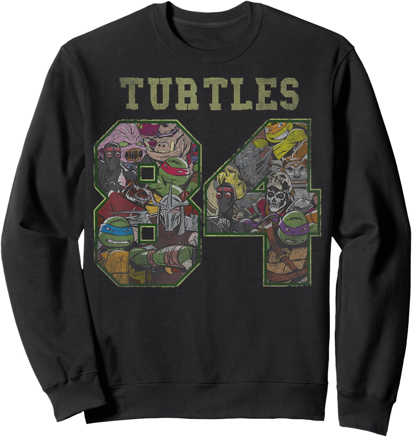 Teenage Mutant Ninja Turtles 1984 Jersey Style Sweatshirt - Sweatshirt | Black