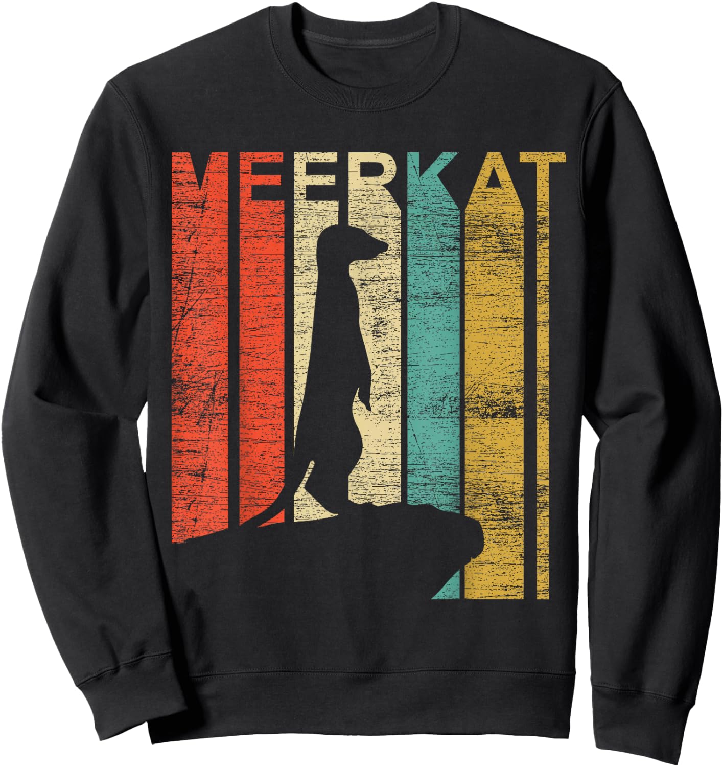 Retro Meerkat Sweatshirt - Sweatshirt | Black