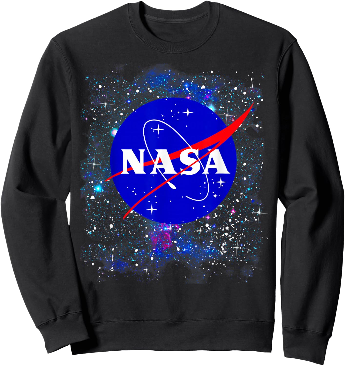NASA Official Logo in The Stars Sweatshirt - Sweatshirt | Black