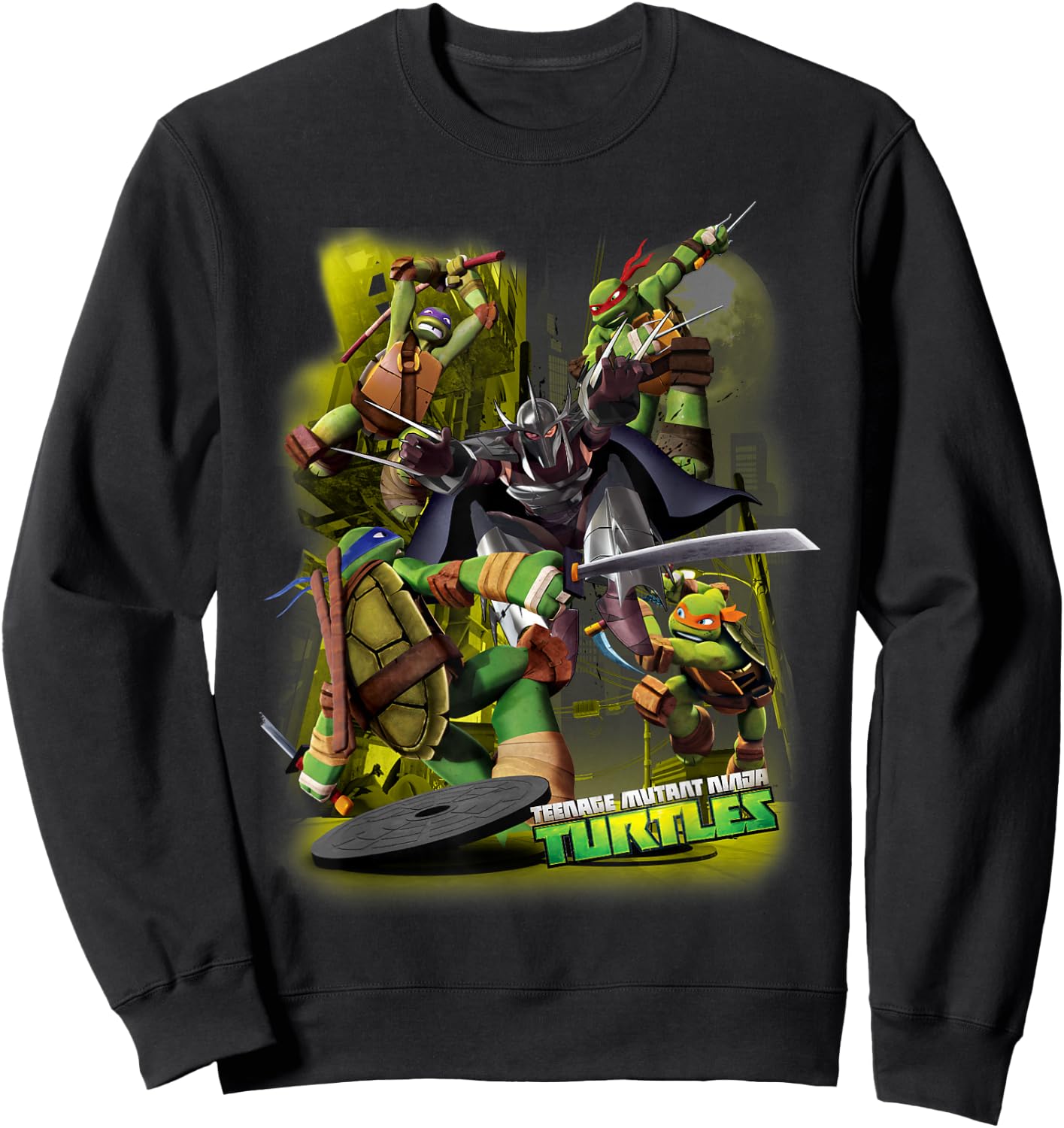 Teenage Mutant Ninja Turtles Shredder Attacks Sweatshirt - Sweatshirt | Black