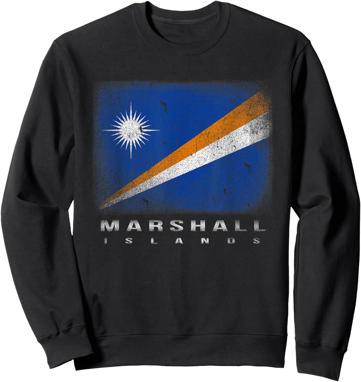 Marshall Islands Marshallese Flag Souvenir Travel Sweatshirt - Sweatshirt | Black