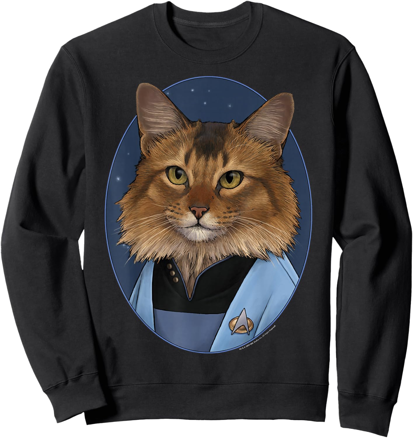 Star Trek: The Next Generation Dr. Crusher Cat Portrait Sweatshirt - Sweatshirt | Black