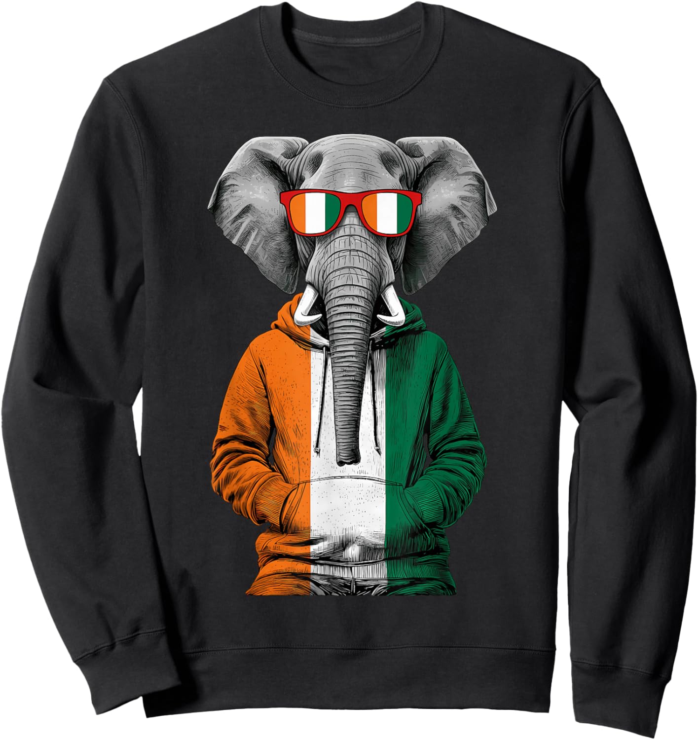 Ivory Coast Flag Ivorian Roots Cote D'Ivoire Sweatshirt - Sweatshirt | Black