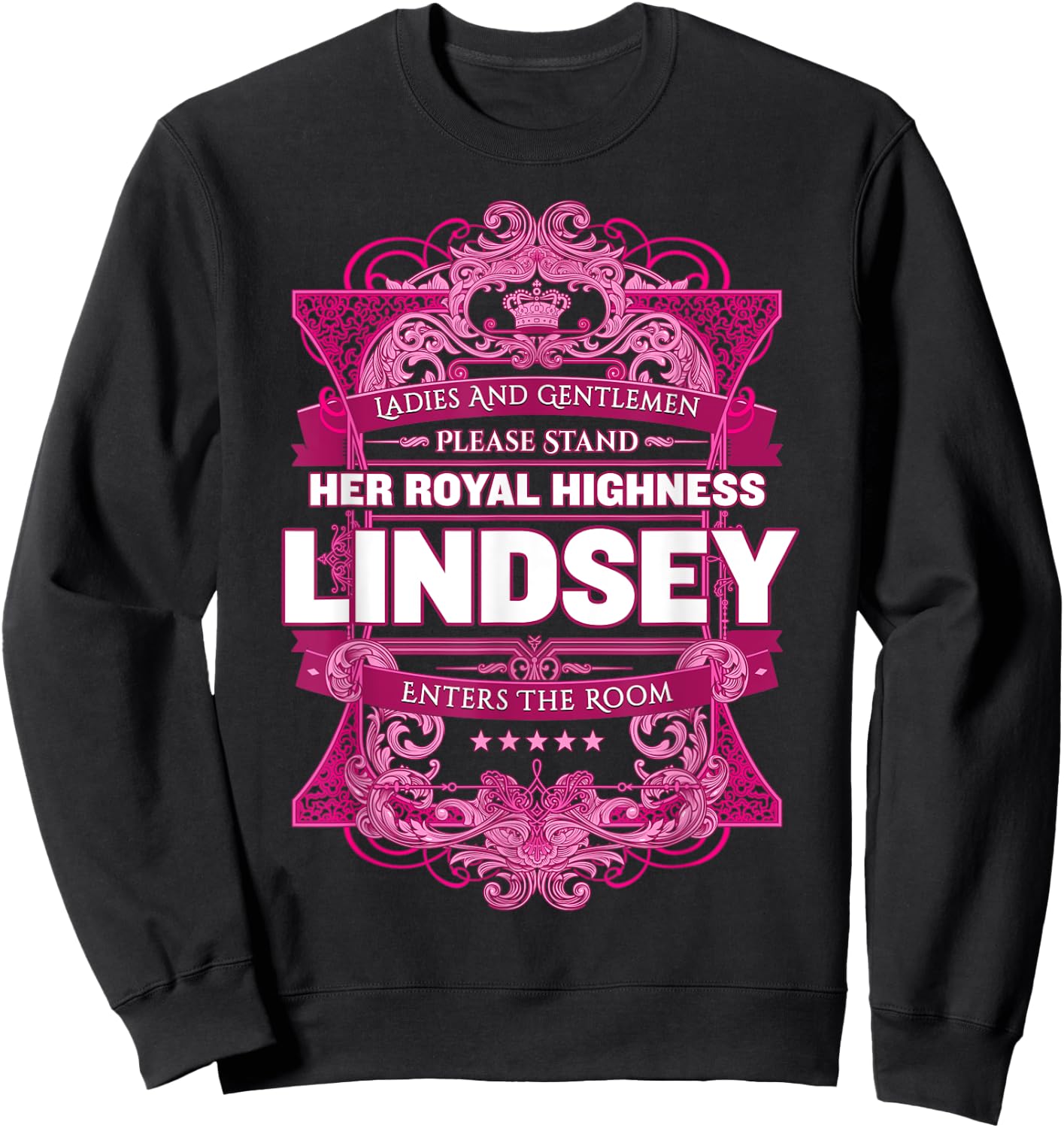 Lindsey First Name Sweatshirt - Sweatshirt | Black