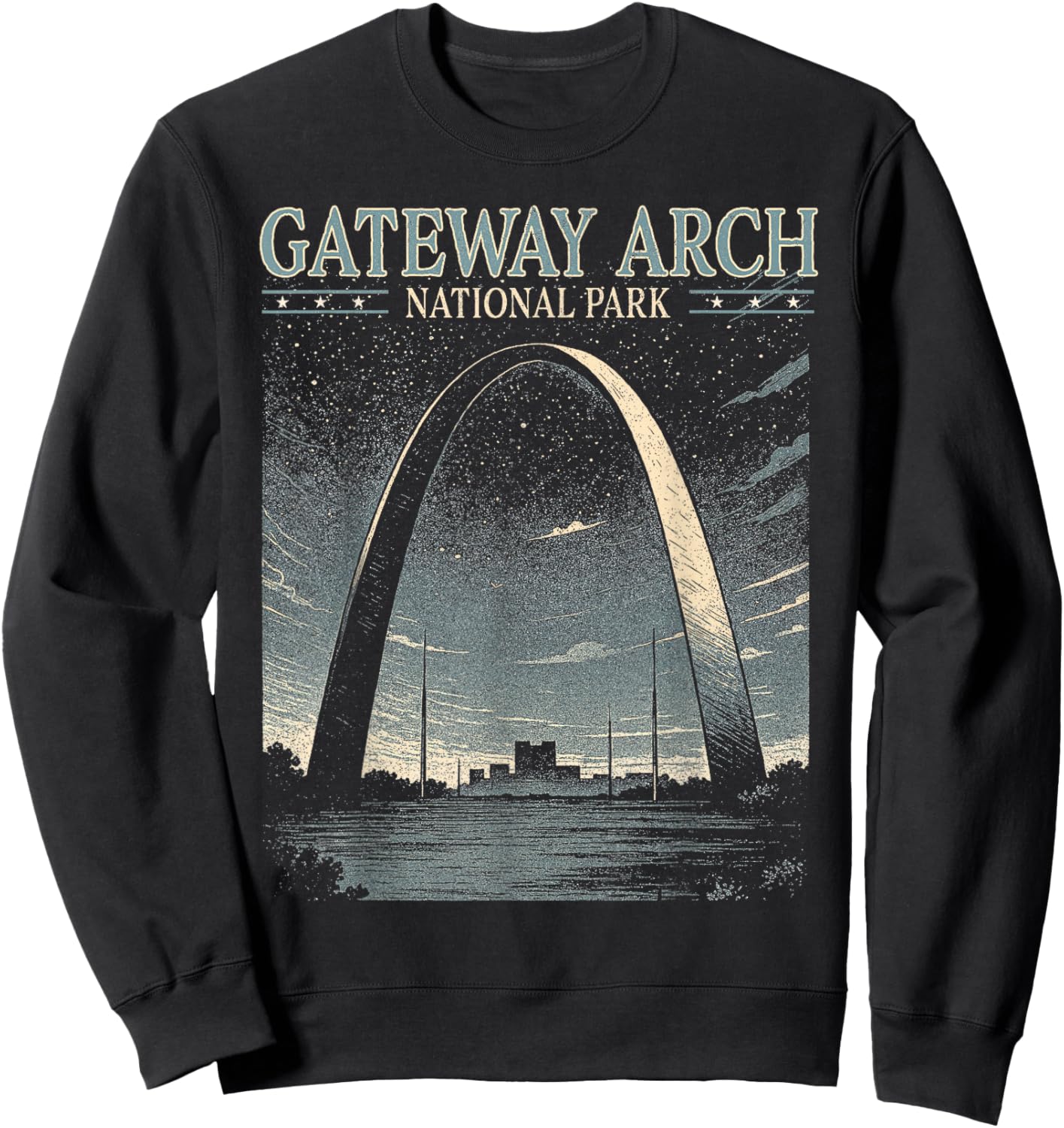 Gateway Arch National Park Traveling Exploring Nature Lover Sweatshirt - Sweatshirt | Black