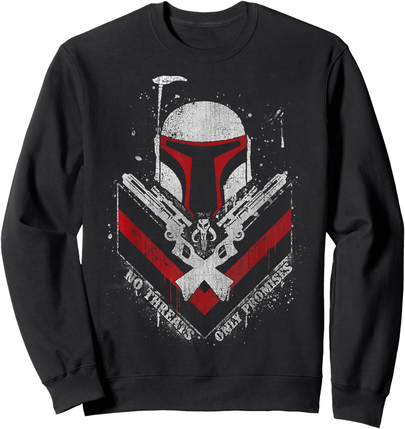 Star Wars Boba Fett No Threats Only Promises Sweatshirt - Sweatshirt | Black