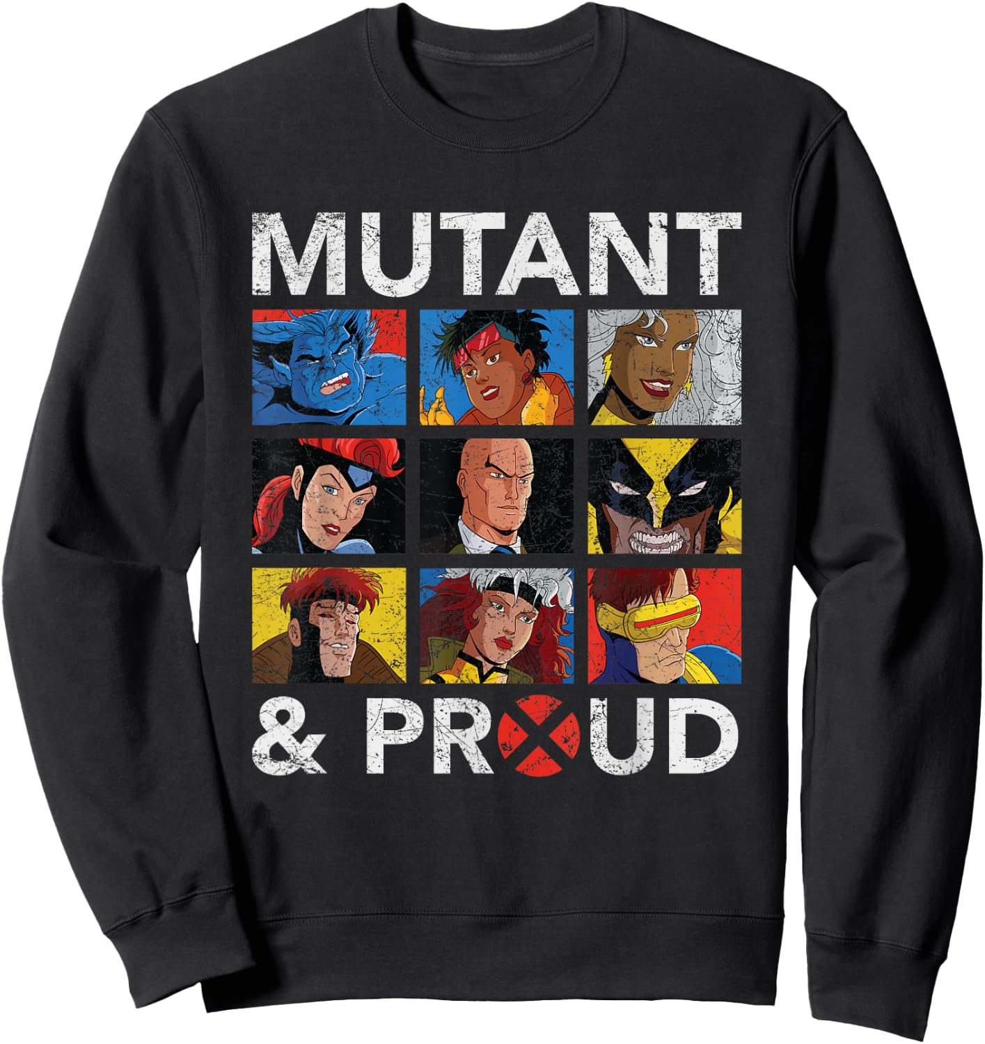Marvel X-Men Mutant & Proud Retro Sweatshirt - Sweatshirt | Black
