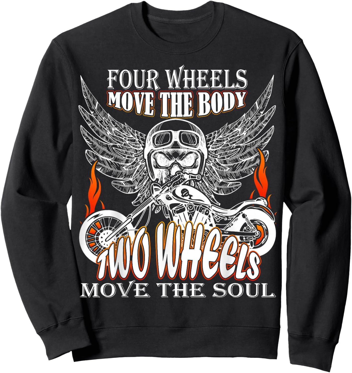 Motorbike motorcyclist biker chopper bike motorcycles Sweatshirt - Sweatshirt | Black