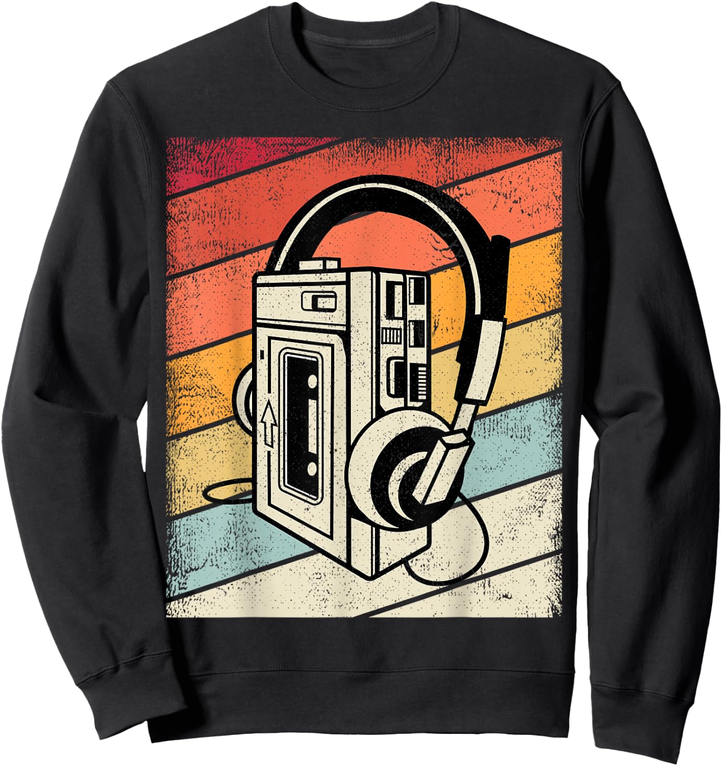 Vintage Walkman Retro 80s 90s Graphic Gift Kids, Youth Sweatshirt - Sweatshirt | Black