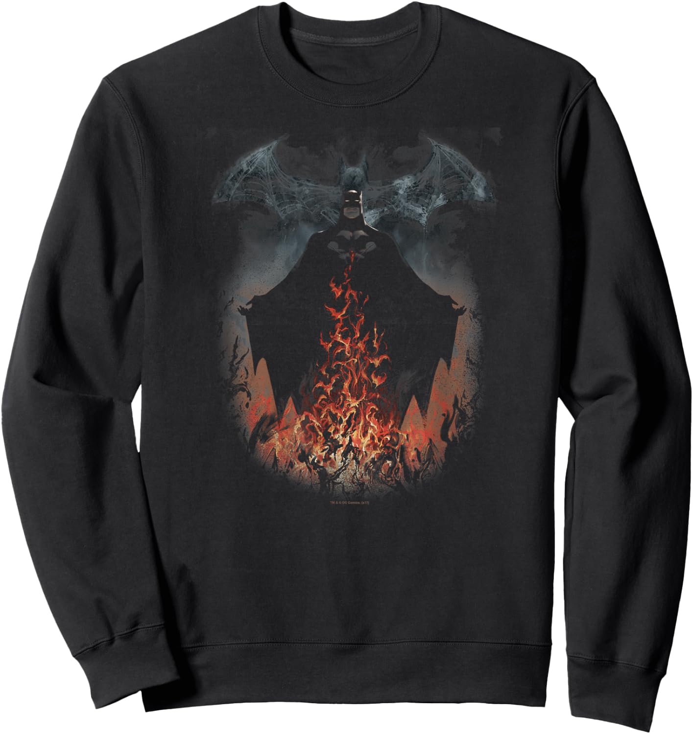 Batman Smoke & Fire Sweatshirt - Sweatshirt | Black