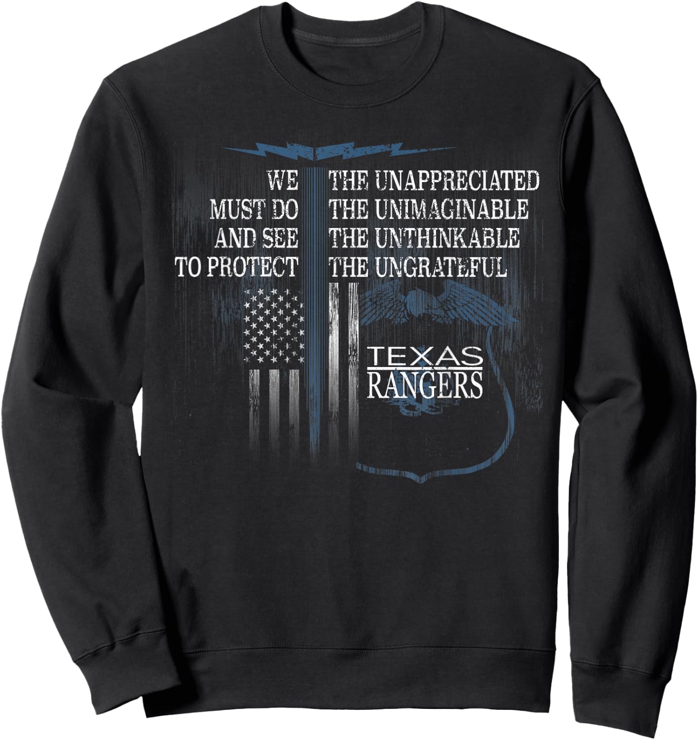 Texas Law Enforcement Ranger Law Enforcement Texas Shirt Sweatshirt - Sweatshirt | Black