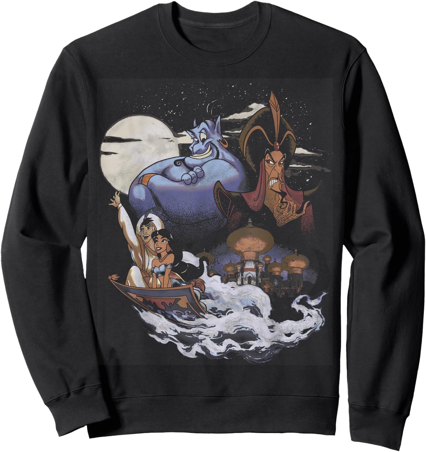 Disney Aladdin Winds of Agrabah Main Cast Graphic Sweatshirt - Sweatshirt | Black