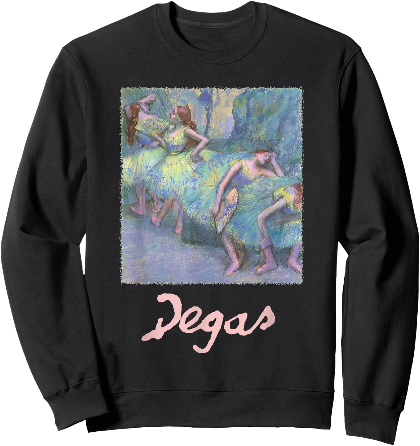 Ballet Dancers in the Wings by Edgar Degas, Ballerinas Sweatshirt - Sweatshirt | Black