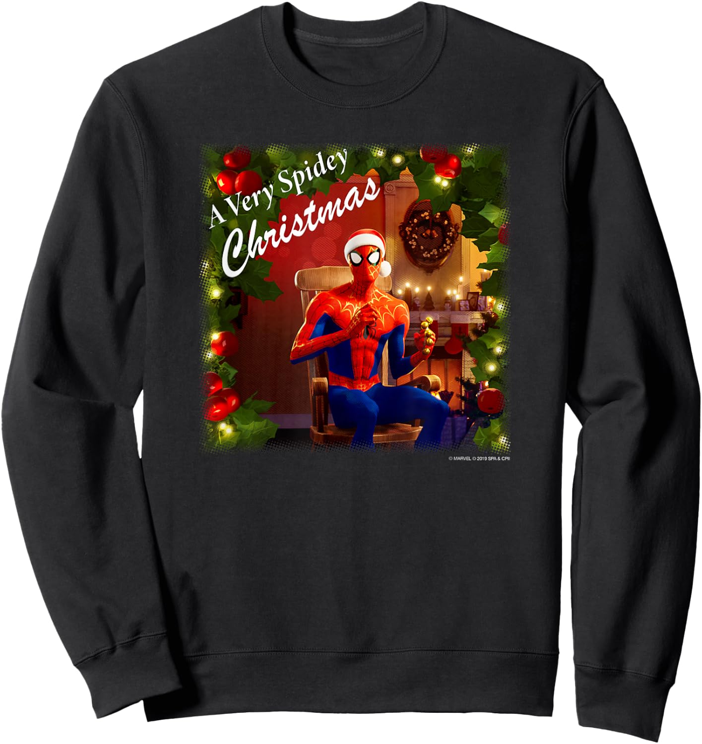 Marvel Spider-Man Spidey Christmas Album Cover Sweatshirt - Sweatshirt | Black