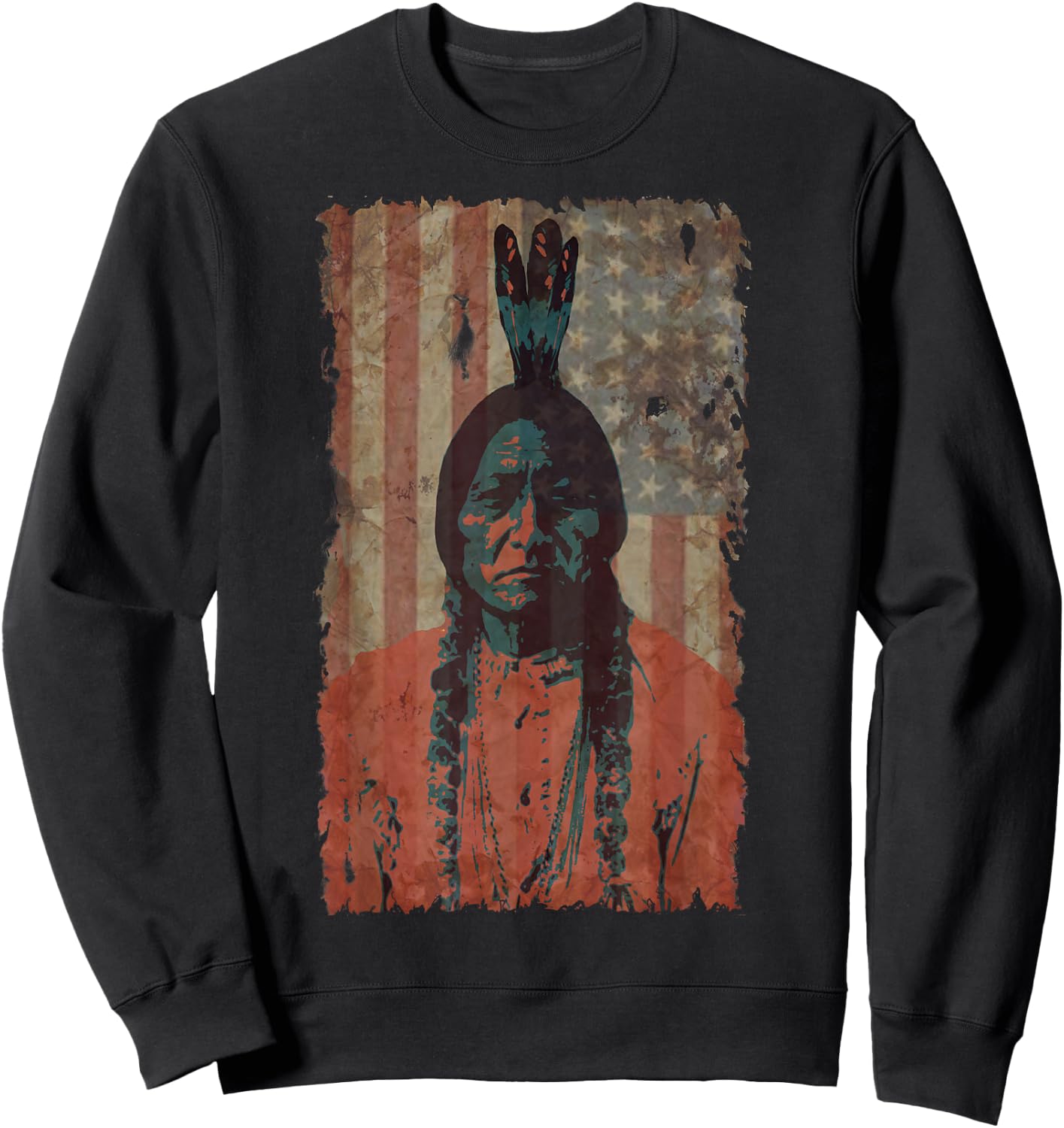 Native American Vintage Sweatshirt - Sweatshirt | Black