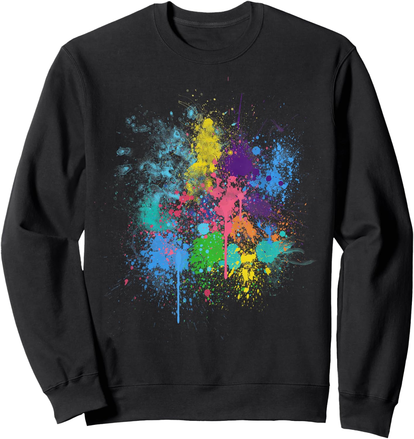 Pretty Abstract Paint Splatter Design Men Women Kids Sweatshirt - Sweatshirt | Black