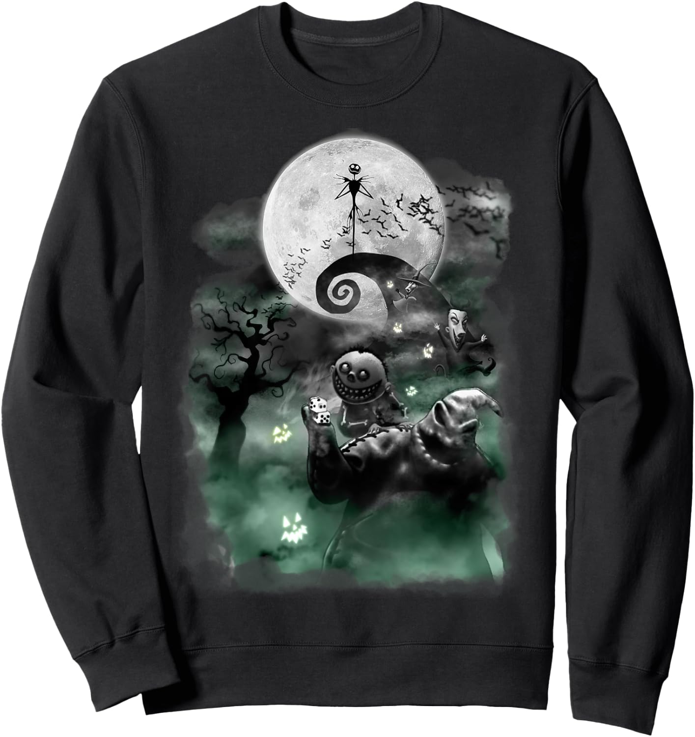 Disney - The Nightmare Before Christmas Haunted Scene Sweatshirt - Sweatshirt | Black