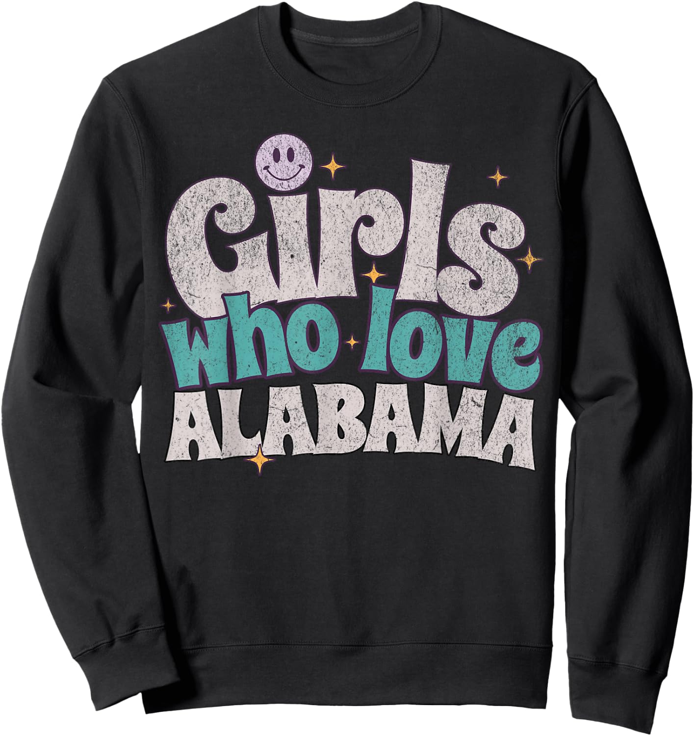 Girls Who Love Alabama, Women's Cute Alabama Sweatshirt - Sweatshirt | Black