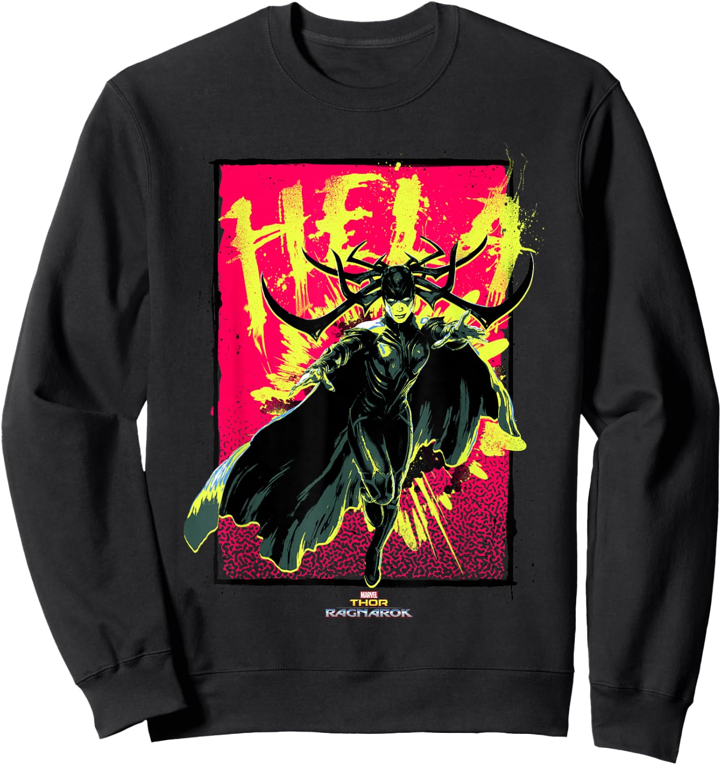 Marvel Thor: Ragnarok Hela Evil of Asgard Punk Rock Poster Sweatshirt - Sweatshirt | Black