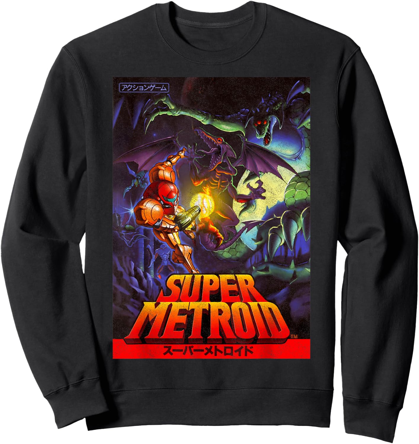 Nintendo Samus Super Metroid Cover Sweatshirt - Sweatshirt | Black
