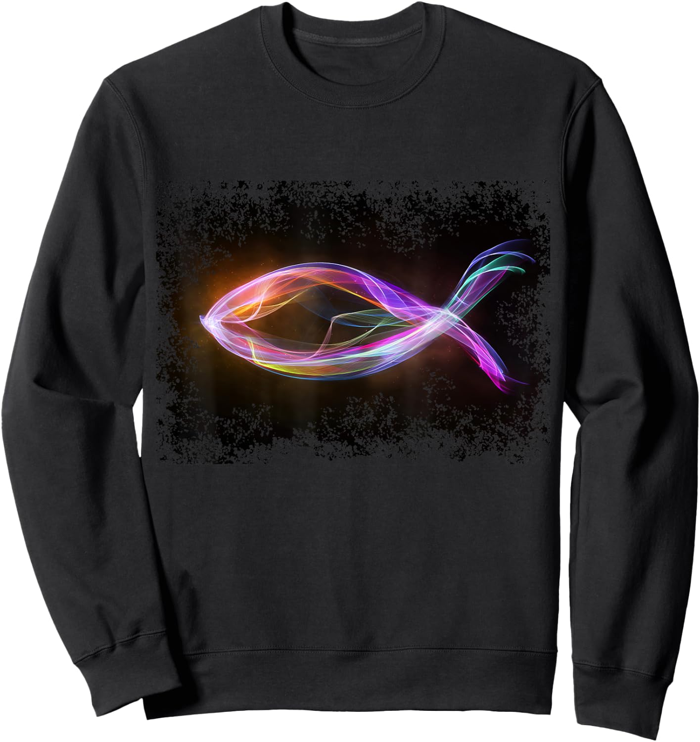 Christian Fish T Shirt Sweatshirt - Sweatshirt | Black