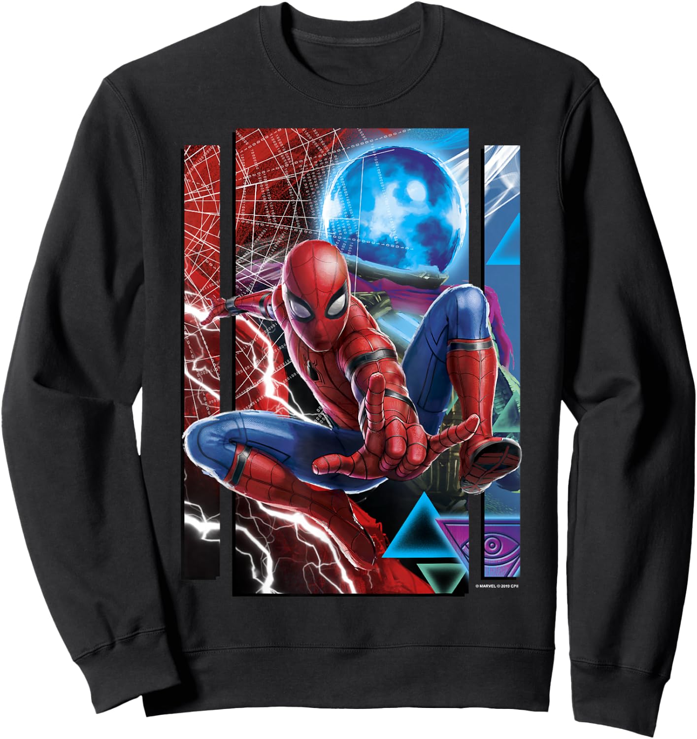 Marvel Spider-Man Far from Home Mysterio and Spidey Portrait Sweatshirt - Sweatshirt | Black