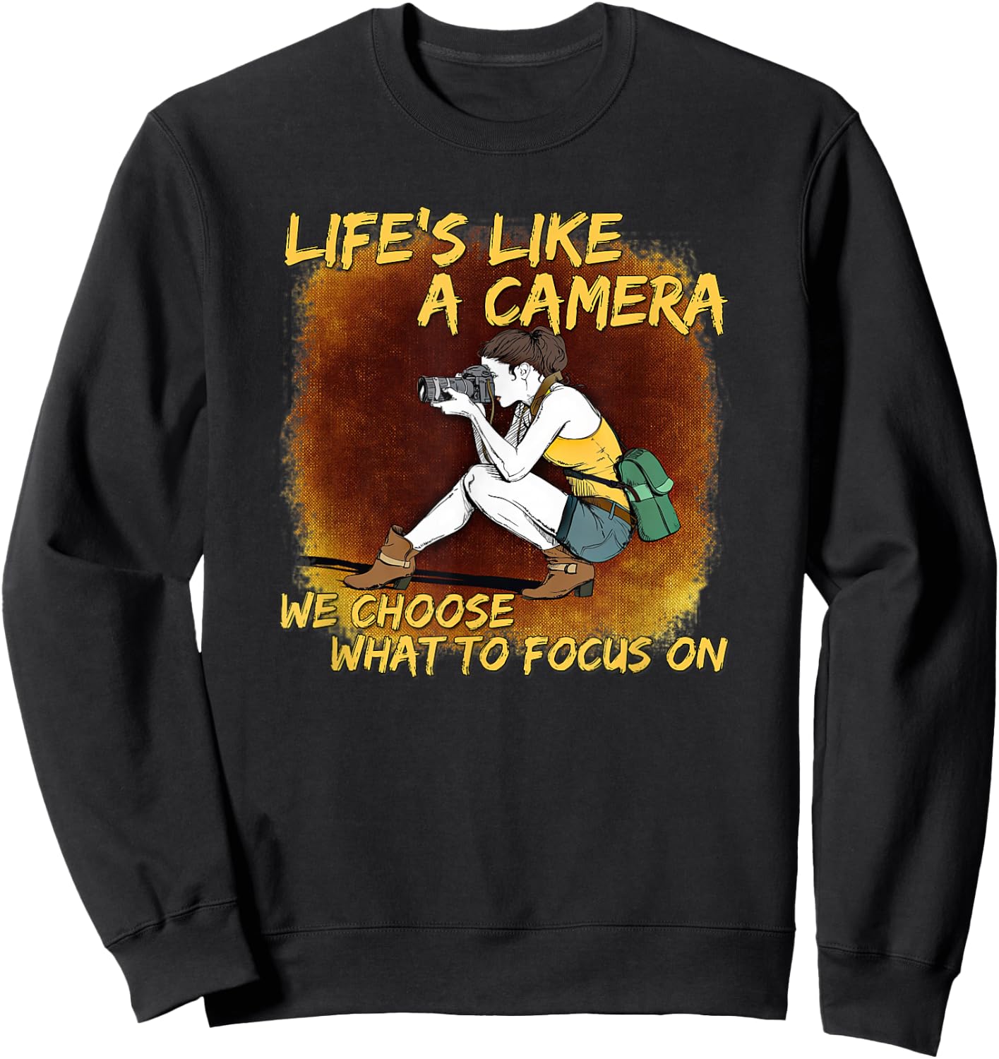 Photography - Life Like A Camera Photographer Sweatshirt - Sweatshirt | Black