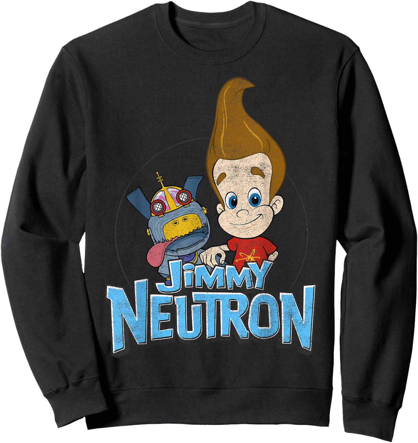 Jimmy Neutron Goddard Title Vintage Poster Sweatshirt - Sweatshirt | Black