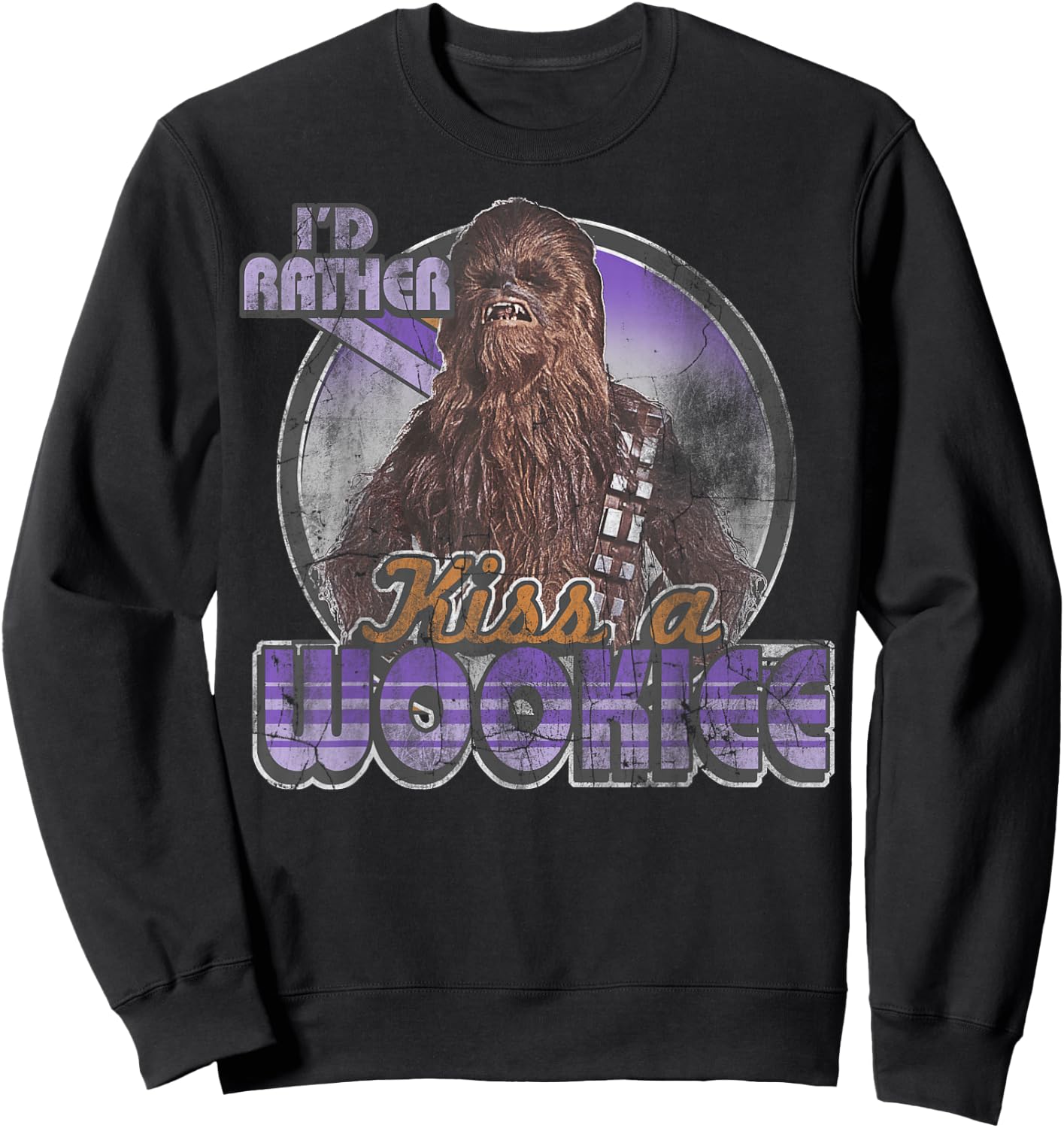 Star Wars Chewbacca Kiss A Wookiee Graphic Sweatshirt - Sweatshirt | Black