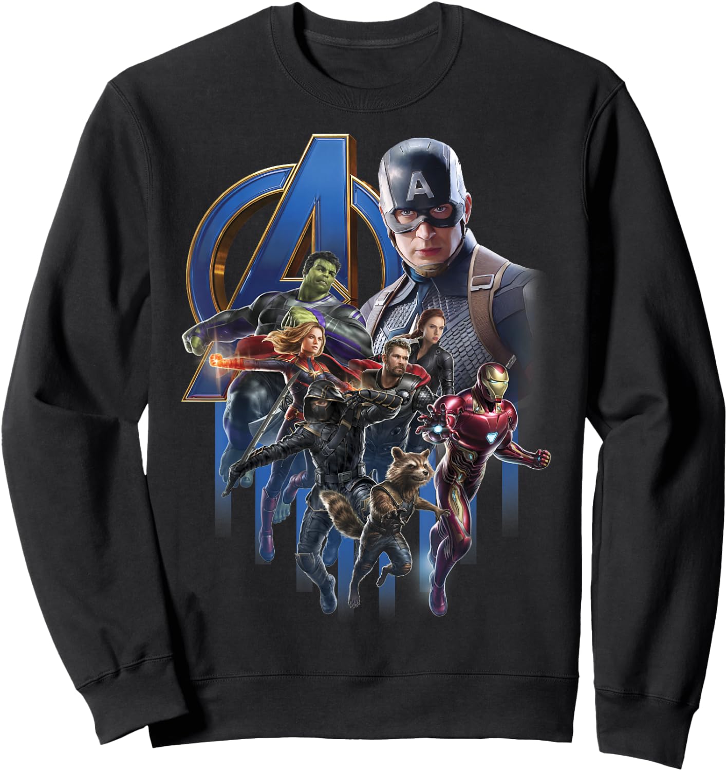 Marvel Avengers Endgame Group Poster Logo Graphic Sweatshirt - Sweatshirt | Black