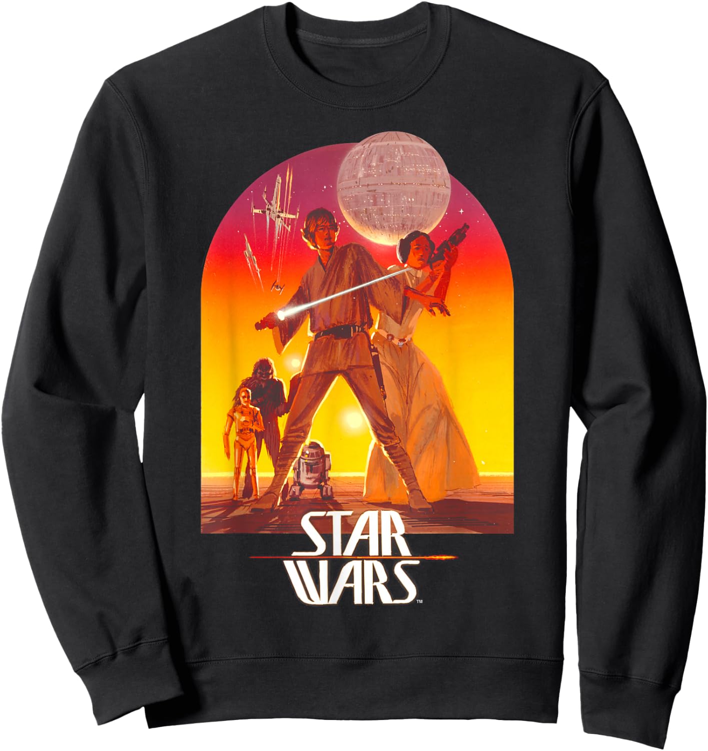 Star Wars Ralph McQuarrie Luke and Leia Alderaan Sweatshirt - Sweatshirt | Black